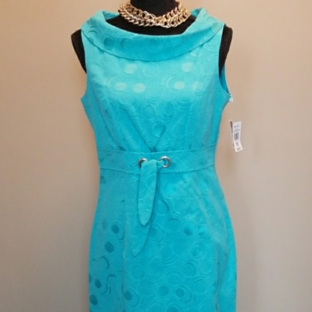 Mod Dress, Vintage Feel, Turquoise, Size 10
